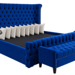 Chesterfield Luxury King Bed with Hydraulic Storage